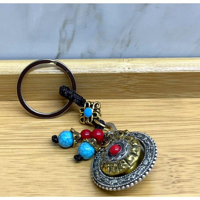 Mantra Çarkı Şans Anahtarlık 