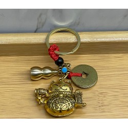 Metal Şans Ve Bereket Kedisi Anahtarlık Model 1 