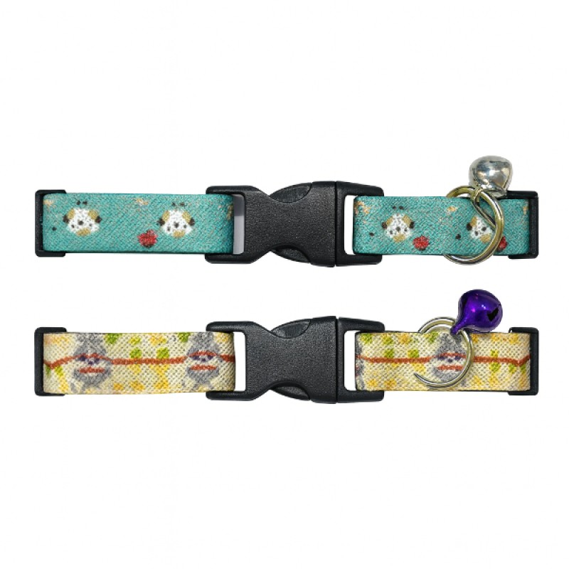 Desenli Zilli Kedi Tasması 