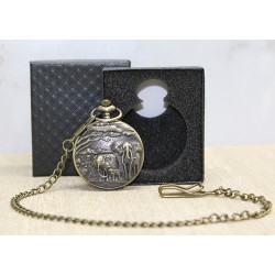 Özel Kutulu Antik Filli Köstekli Saat 