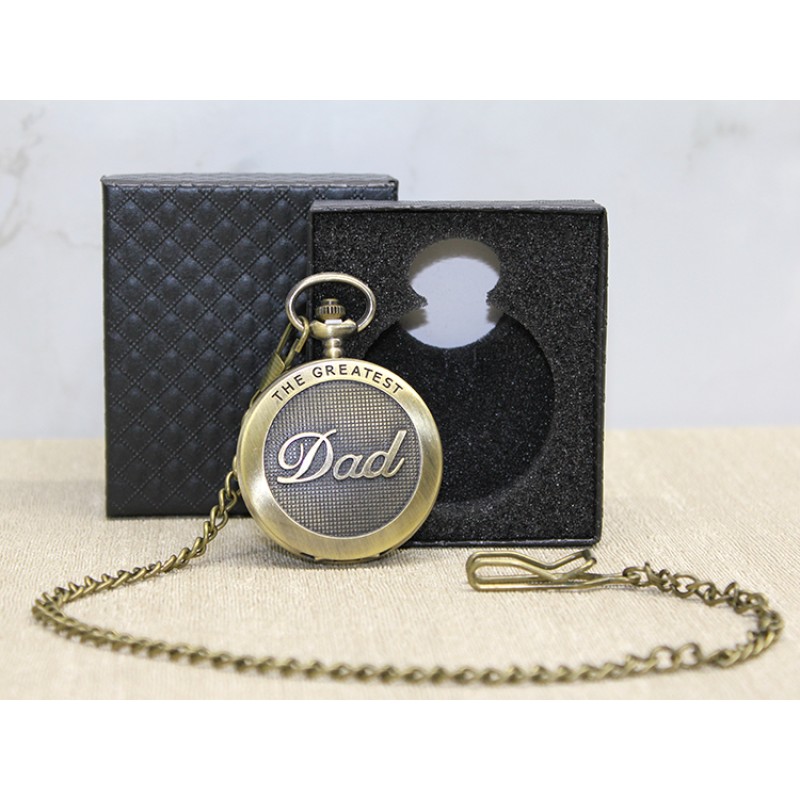 Özel Kutulu Dad (Baba) Tasarımlı Antik Köstekli Saat 