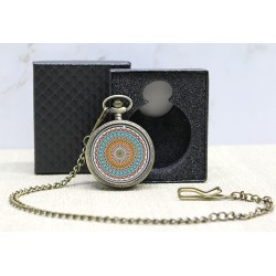 Özel Kutulu Mandala Deseni Köstekli Saat 