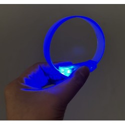 3 Modlu Pilli LED Işıklı Esnek Parti Bilekliği Mavi