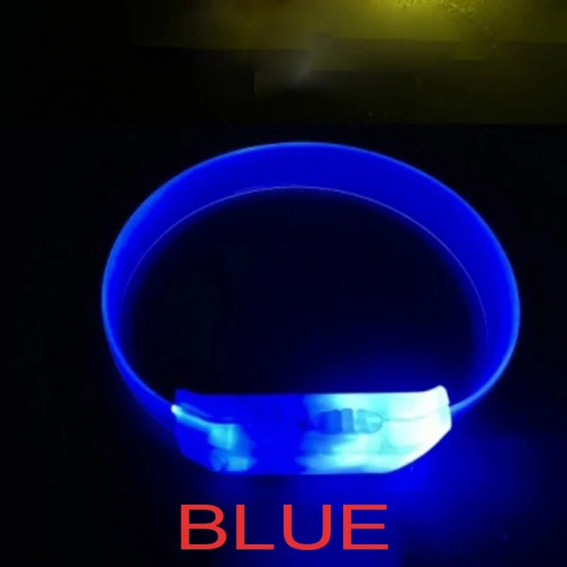 3 Modlu Pilli LED Işıklı Esnek Parti Bilekliği Mavi 3 Modlu Pilli LED Işıklı Esnek Parti Bilekliği Mavi