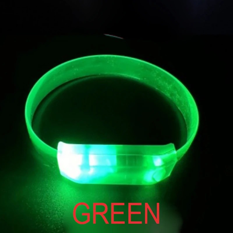 3 Modlu Pilli LED Işıklı Esnek Parti Bilekliği Yeşil 3 Modlu Pilli LED Işıklı Esnek Parti Bilekliği Yeşil