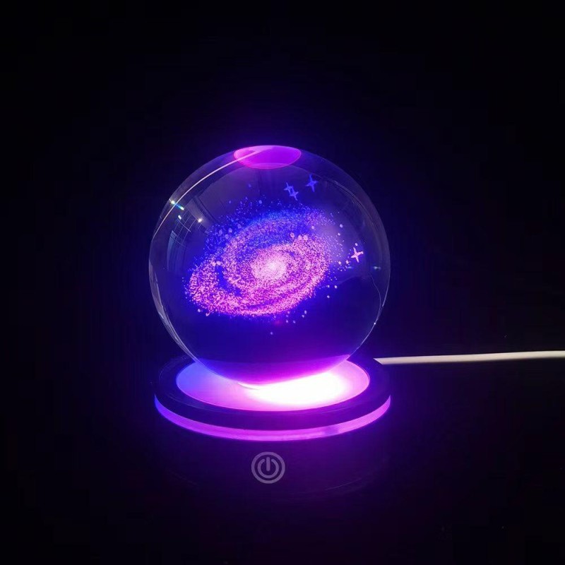 USB'li Samanyolu Tasarımlı Dönen Cam Küre USB'li Samanyolu Tasarımlı Dönen Cam Küre