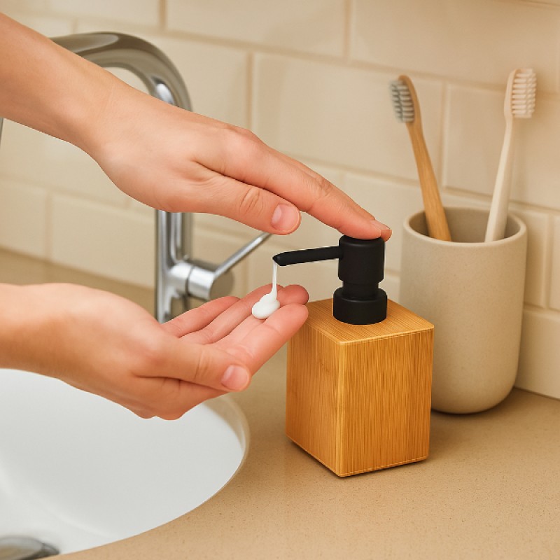 Büyük Ahşap Sıvı Sabunluk Büyük Ahşap Sıvı Sabunluk