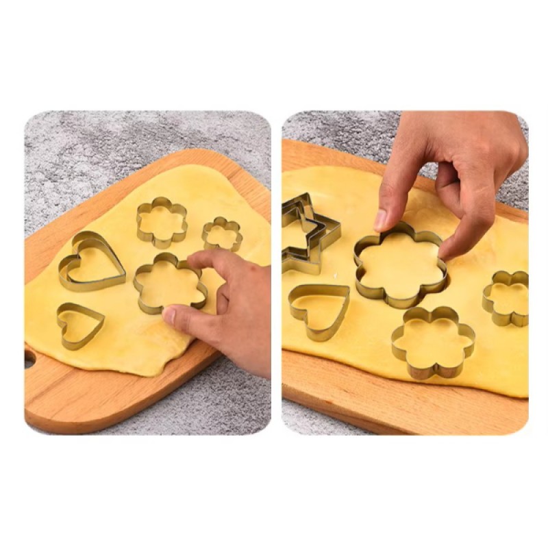 12 Adet Paslanmaz Çelik Kurabiye Kalıbı Seti 12 Adet Paslanmaz Çelik Kurabiye Kalıbı Seti