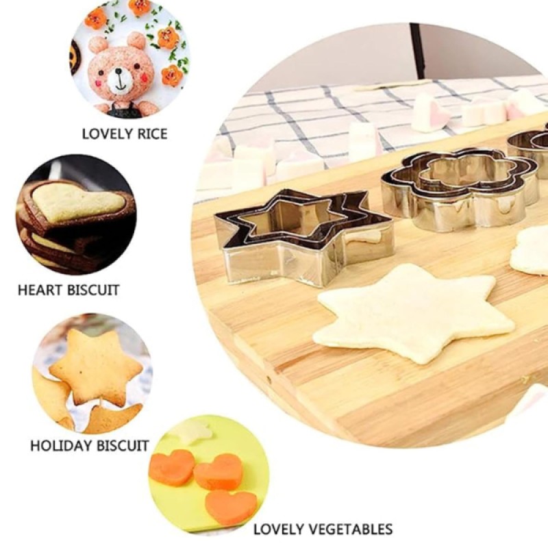 12 Adet Paslanmaz Çelik Kurabiye Kalıbı Seti 12 Adet Paslanmaz Çelik Kurabiye Kalıbı Seti