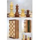 Mıknatıs Taşlı Ahşap Katlanabilir Kutulu Satranç Oyunu 12.5 Cm