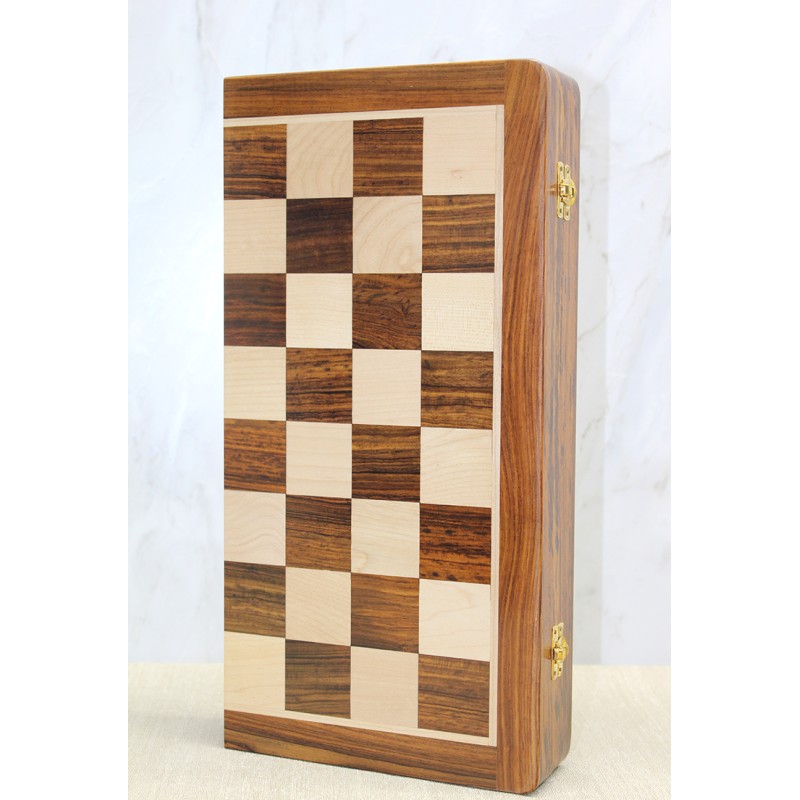 Mıknatıs Taşlı Ahşap Katlanabilir Kutulu Satranç Oyunu 40 Cm 