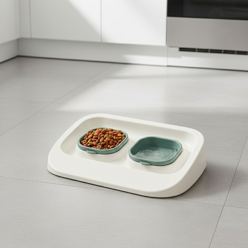 Mikopet Yeşil 2'si 1 Arada Mama Ve Su Kabı Mikopet Yeşil 2'si 1 Arada Mama Ve Su Kabı