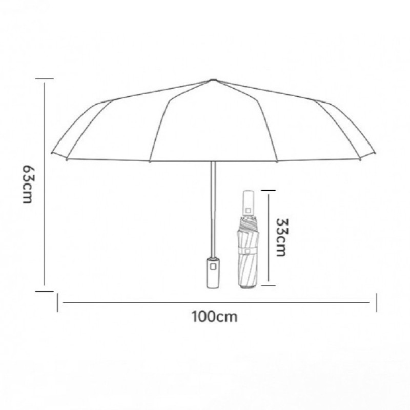 Siyah El Fenerli Şemsiye 