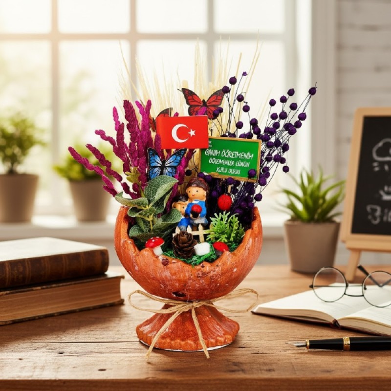 Küçük Kırık Yumurta Teraryum - Öğretmenler Günü Hediyesi