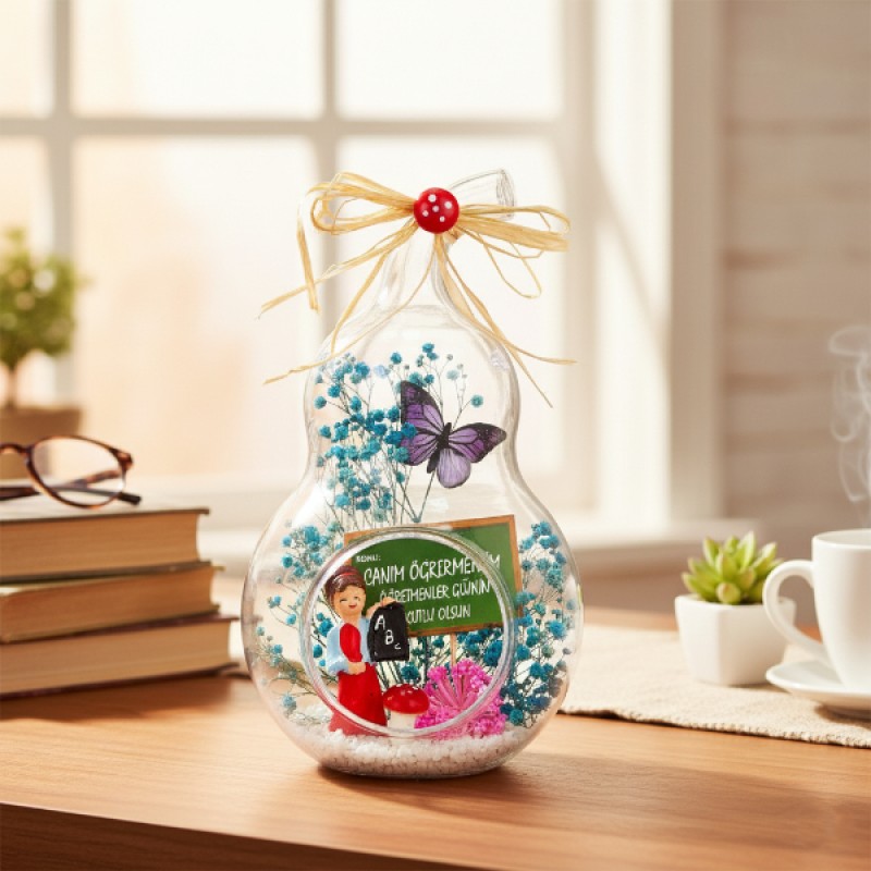 Mini Armut Teraryum - Öğretmenler Günü Hediyesi  