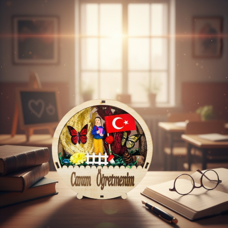 Yuvarlak Saksı Teraryum - Öğretmenler Günü Hediyesi Yuvarlak Saksı Teraryum - Öğretmenler Günü Hediyesi